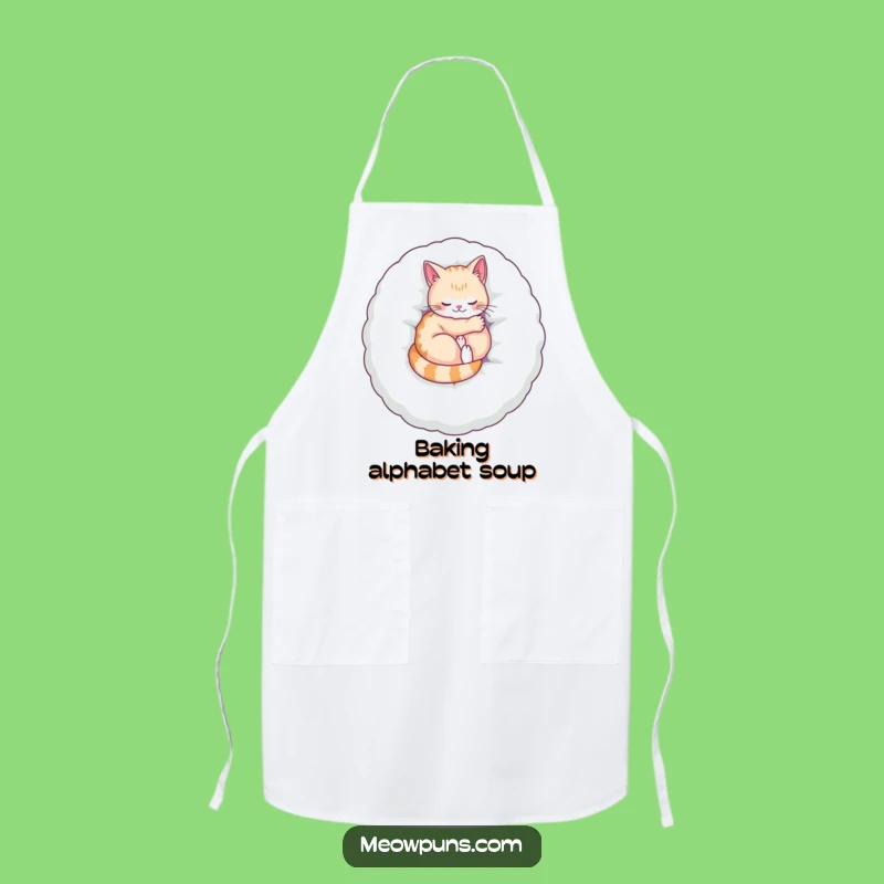 Funny Cozy Cat Apron: Cook with Comfort and Feline Charm