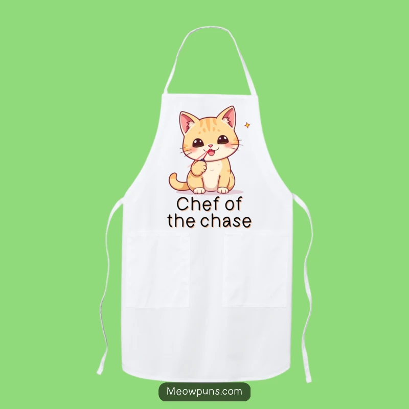 Funny Cat Laser Pointer Apron: Conquer Your Kitchen with Flair