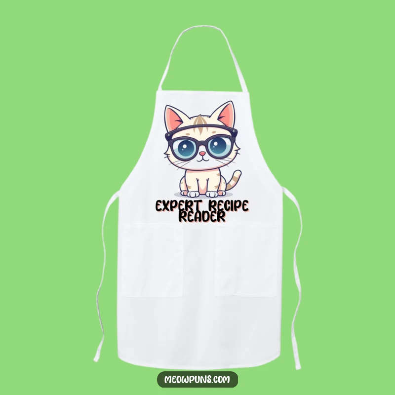 Funny Cat Glasses Apron - Cook with Scholarly Style and Humor