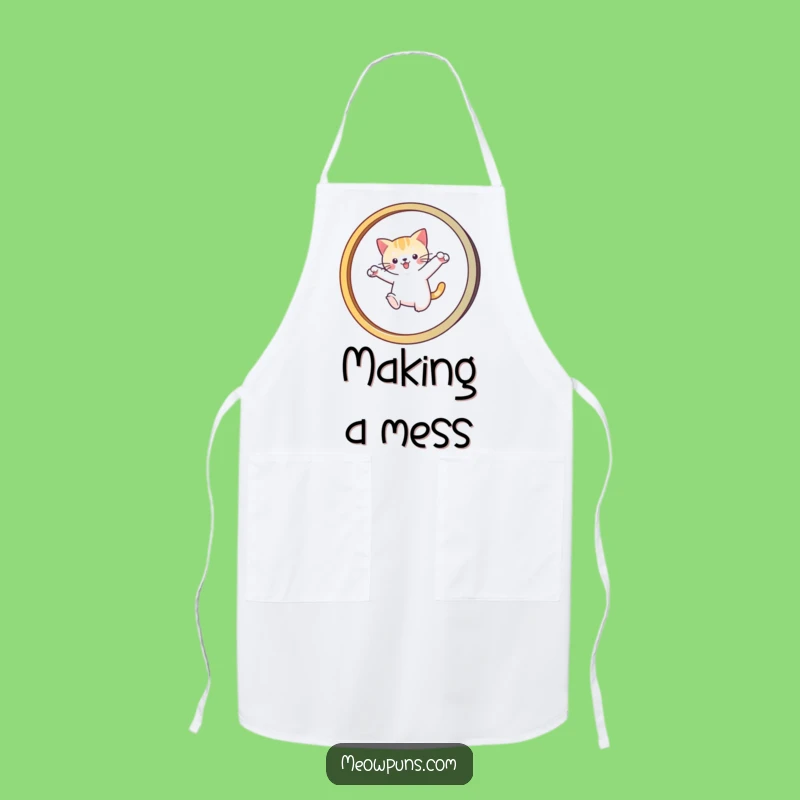 Funny Cat Acrobat Apron: Cook and Create with Feline Agility and Fun