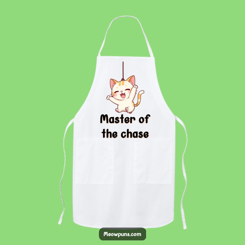 Funny Cat Pounce Apron: Playful Kitty Chef Wear, Exciting Kitchen Funny Gift