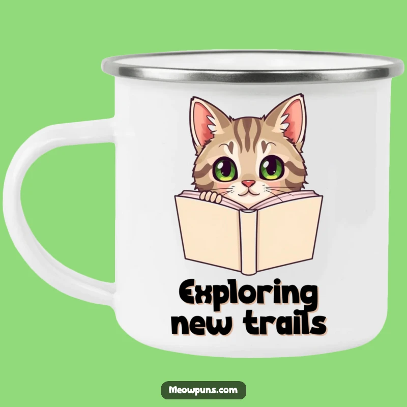 Funny Tabby Cat Dictionary Camping Mug: Adventure with a Bookish Twist