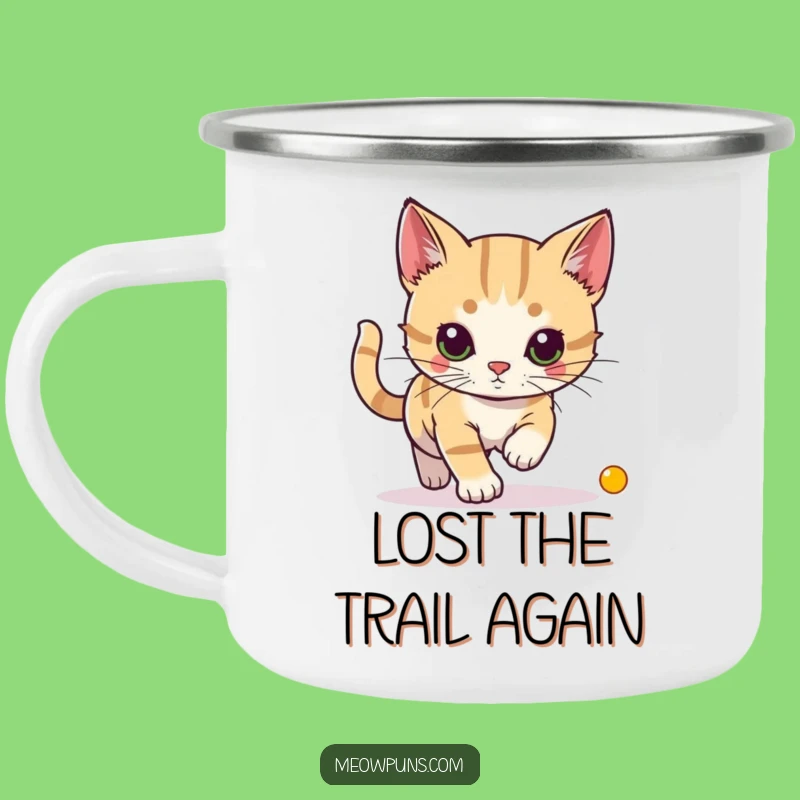 Funny Cat Laser Dot Camping Mug - Embrace the Hunt Outdoors Gift