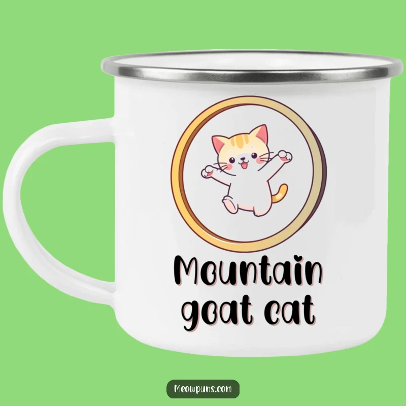Funny Cat Acrobat Camping Mug: Sip Your Adventure Fuel with Feline Flair