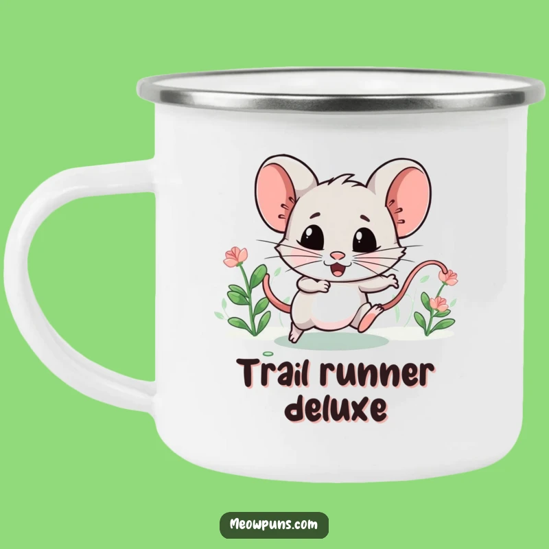 Funny Catnip Mouse Camping Mug: Adventure Humor for Trailside Fun
