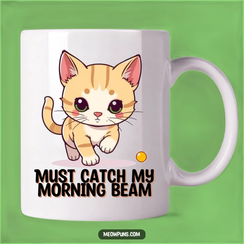 Funny Cat Laser Dot Mug - Hilarious Feline Hunter's Gift