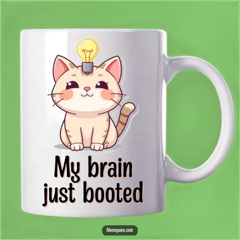 Funny Cat Lightbulb Idea Mug: Brilliant Cat Moment for Coffee Lovers