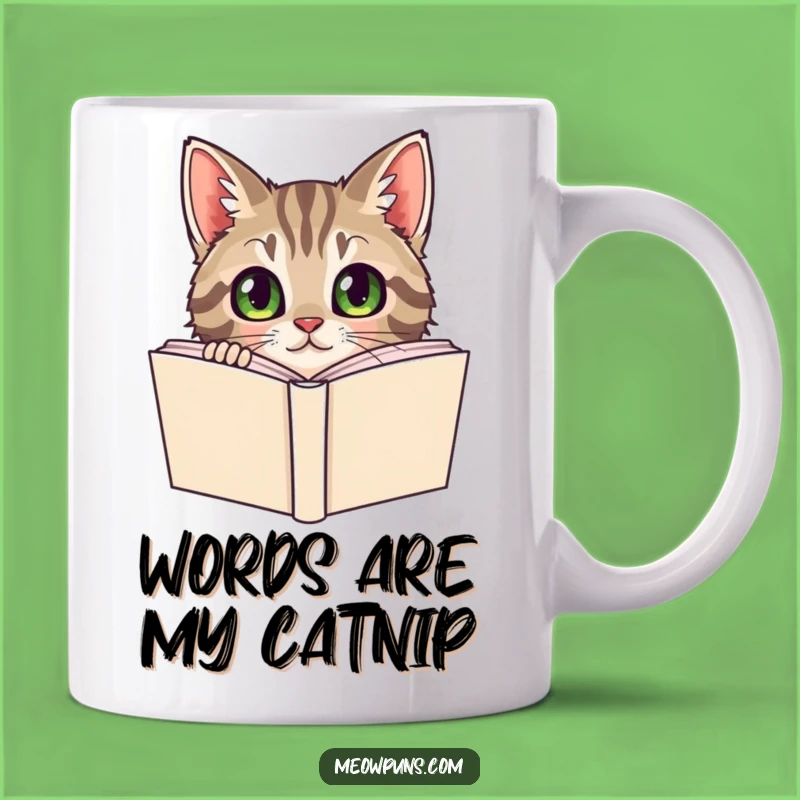 Funny Curious Tabby Cat Dictionary Mug: A Purrfectly Humorous Gift