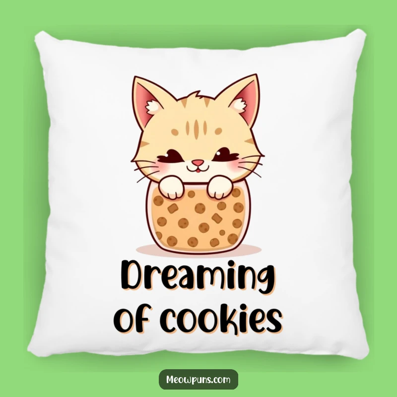 Cozy Funny Cat Cookie Jar Pillow: Snuggle Up with Sweet Temptation!
