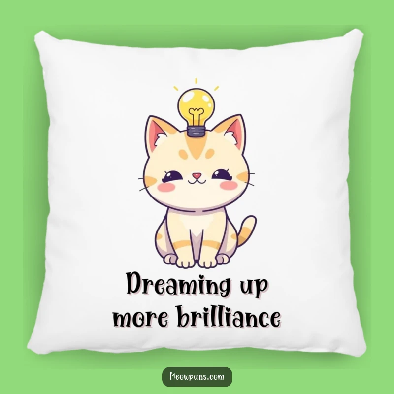 Funny Cat Lightbulb Pillow - Cozy Comfort for Your Brightest Ideas