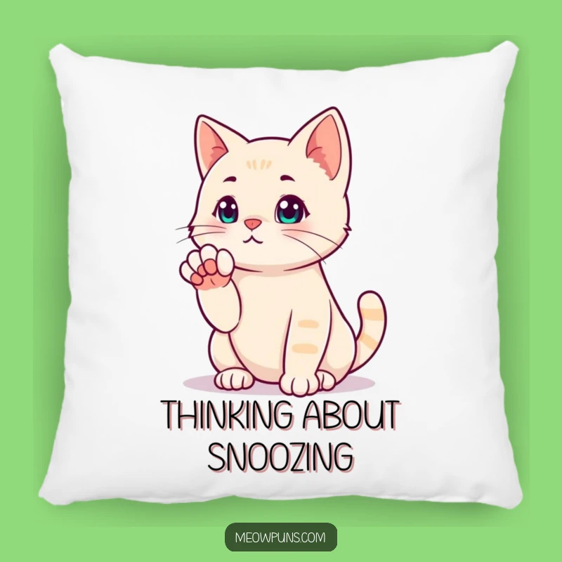 Funny Cat Thinking Pose Pillow: Cozy Comfort for Pondering Moments