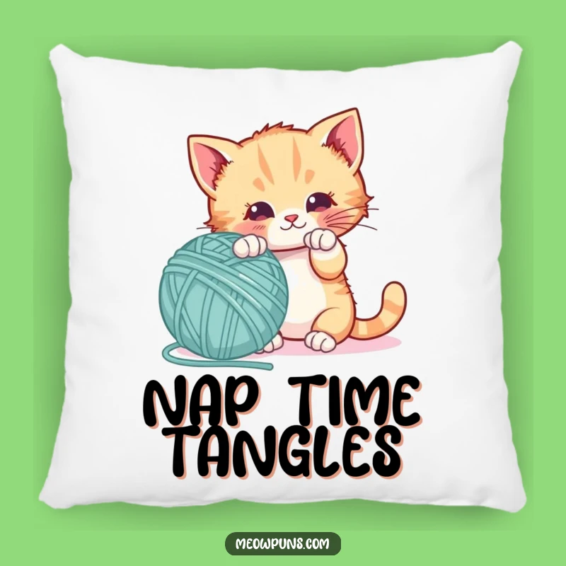 Funny Kitten Letter Yarn Pillow: Snuggle with Playful Comfort