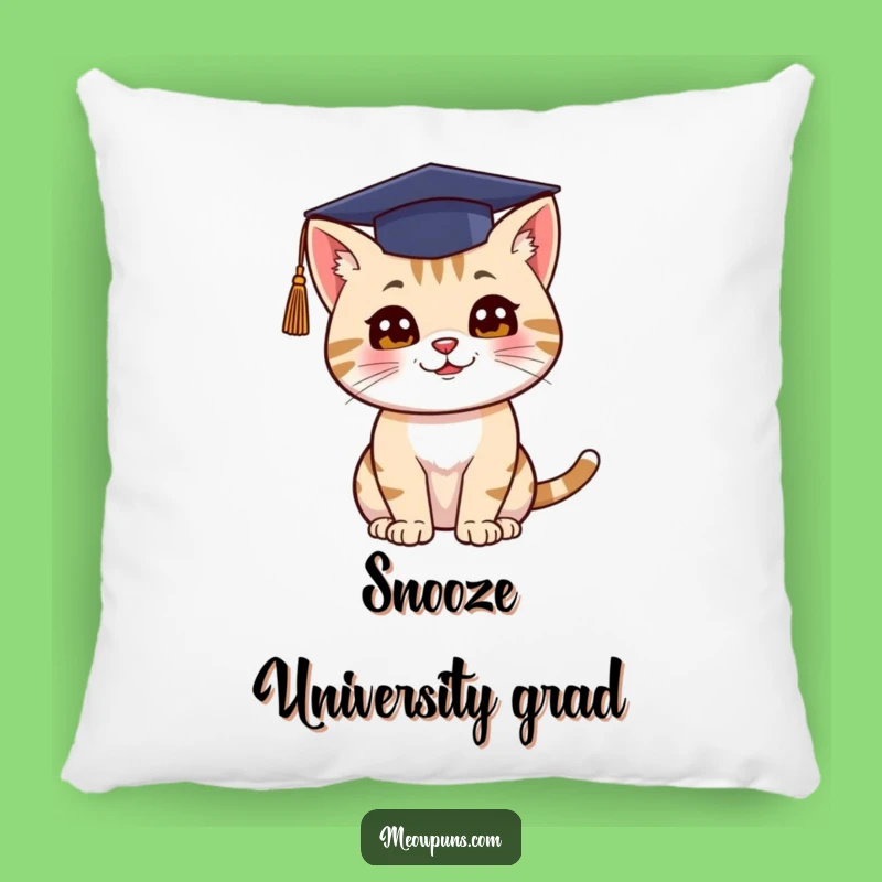 Funny Cat Graduation Pillow: Cozy Comfort for Celebratory Moments