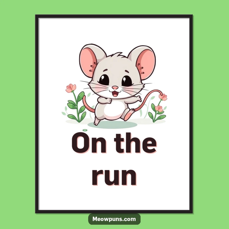 Funny Catnip Mouse Digital Art: Instant Playful Decor for Cat Lovers