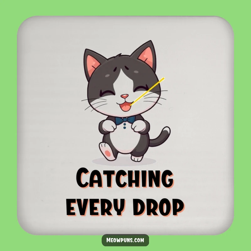 Funny Tuxedo Cat Laser Coaster: Protect Surfaces with Playful Charm