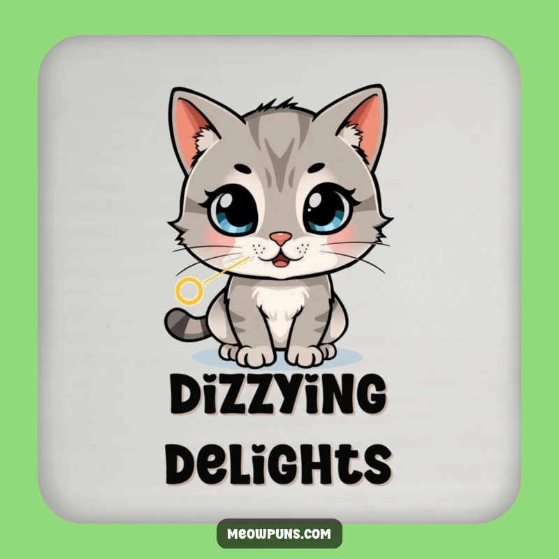 Funny Cat Laser Coaster: Protect Surfaces with Dizzying Feline Charm