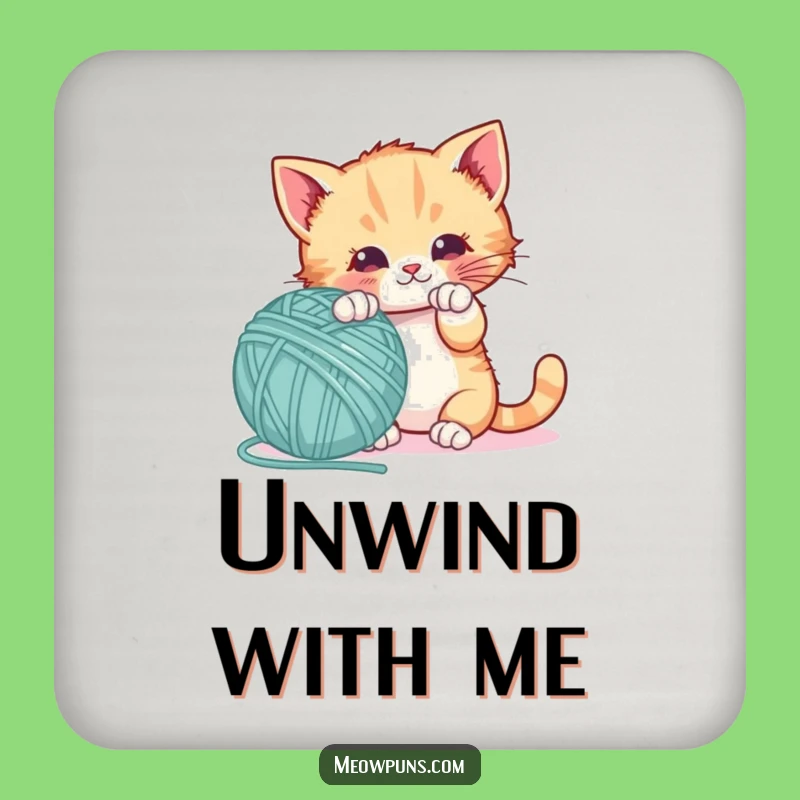 Funny Kitten Letter Yarn Coaster: Protect Surfaces with Playful Charm