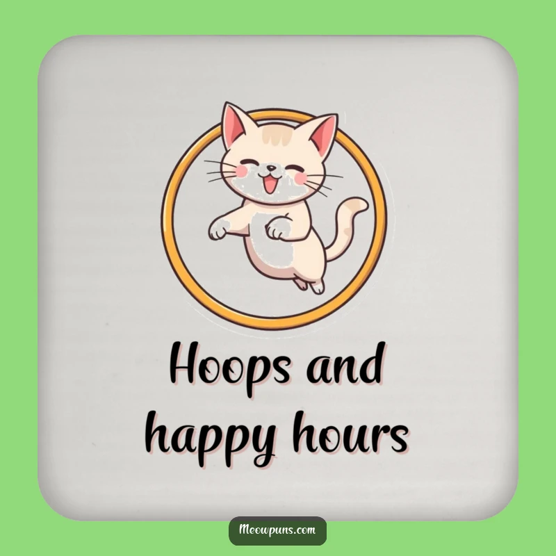 Funny Cat Hoop Jump Coaster: Protect Surfaces with Hilarious Feline Acrobatics