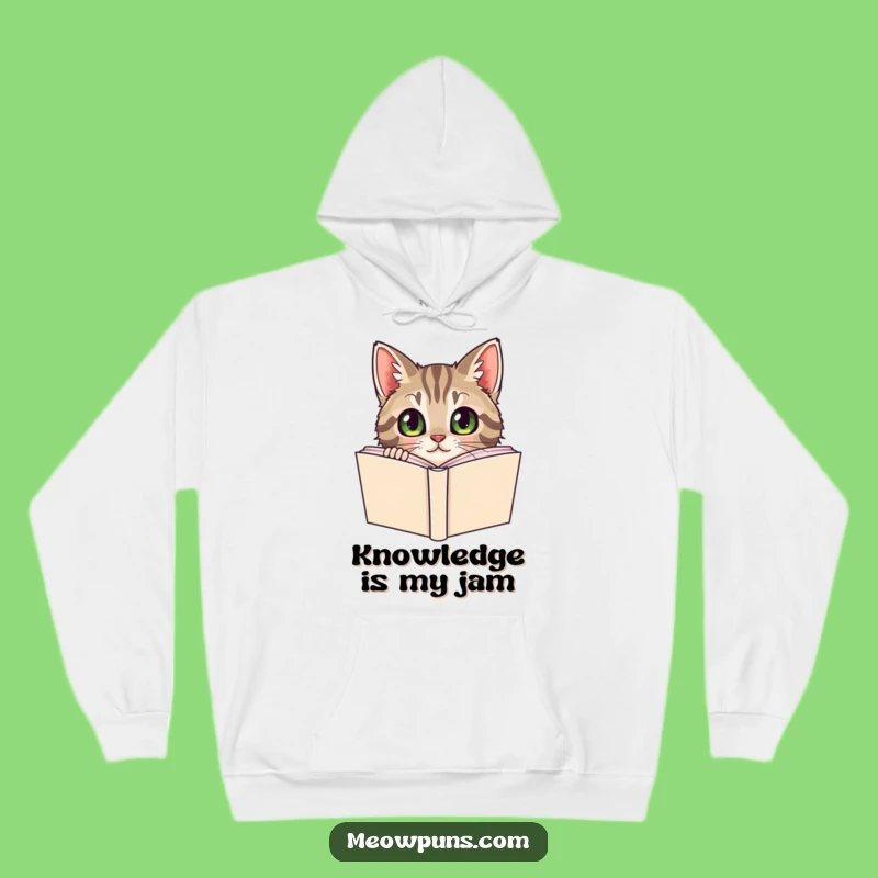 Cozy Tabby Cat Dictionary Hoodie: Warm Humor for Bookworms