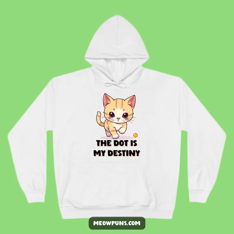Funny Cat Laser Dot Hoodie - Cozy Feline Hunter's Comfort Gift