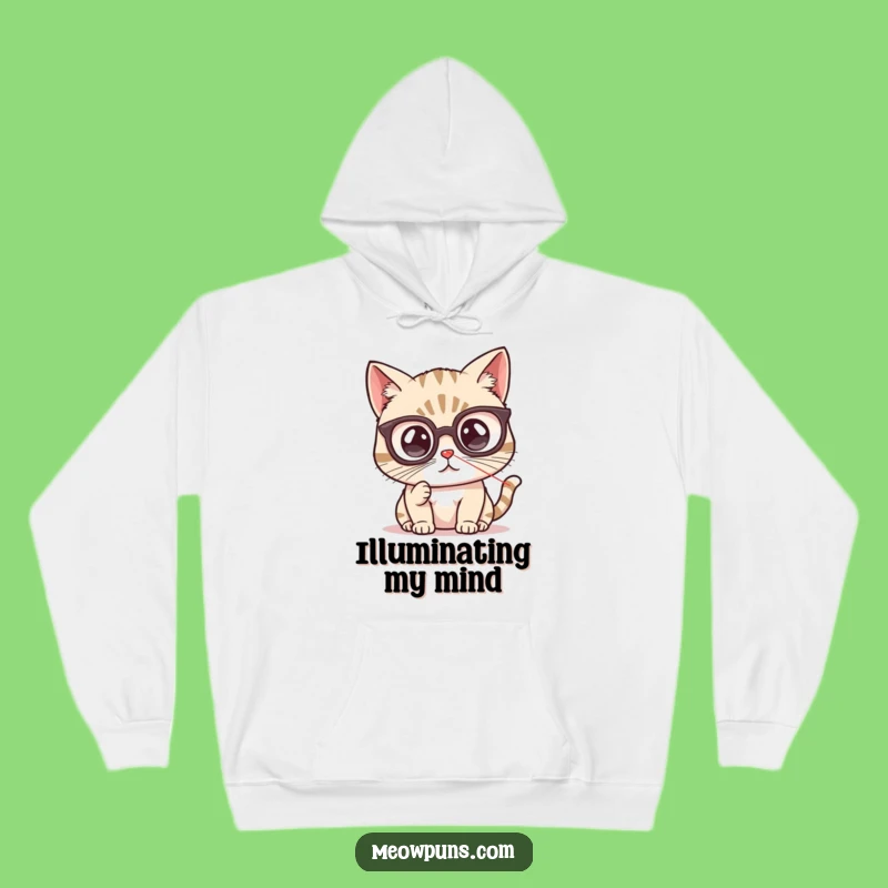 Funny Cat Spectacles Laser Pointer Hoodie - Cozy & Hilarious Gift!