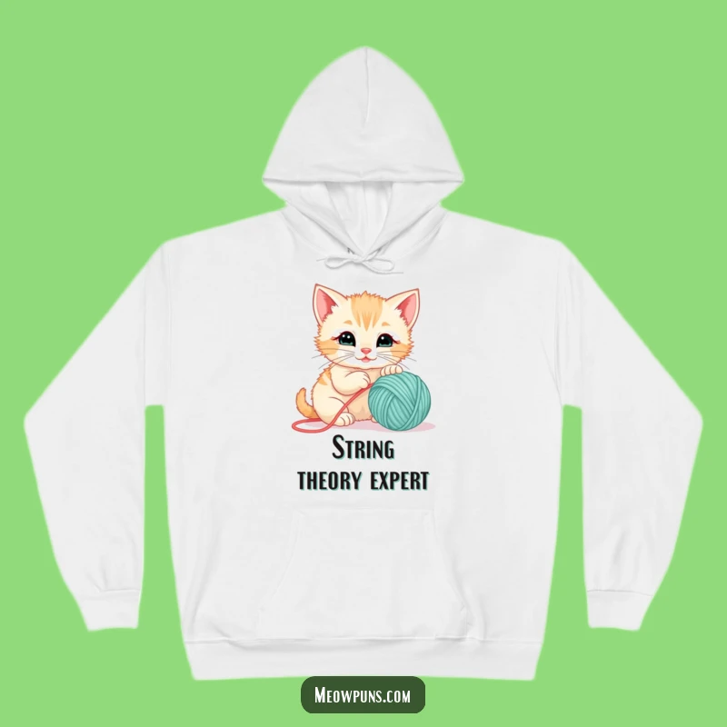 Funny Kitten Yarn Ball Hoodie - Cozy & Adorable Feline Fan Gift