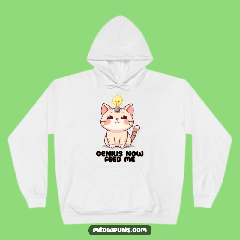 Funny Cat Lightbulb Hoodie: Cozy & Clever Cat Idea Sweatshirt Gift