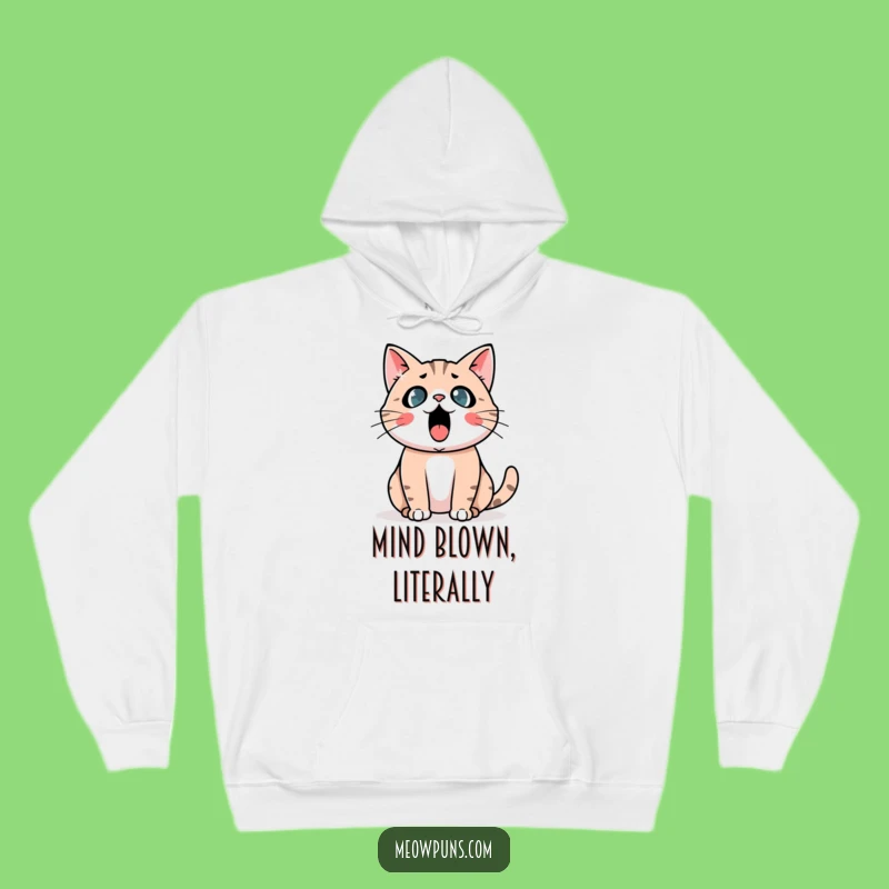 Funny Astonished Cat Hoodie: Cozy Comfort for Your Most Shocking Moments!