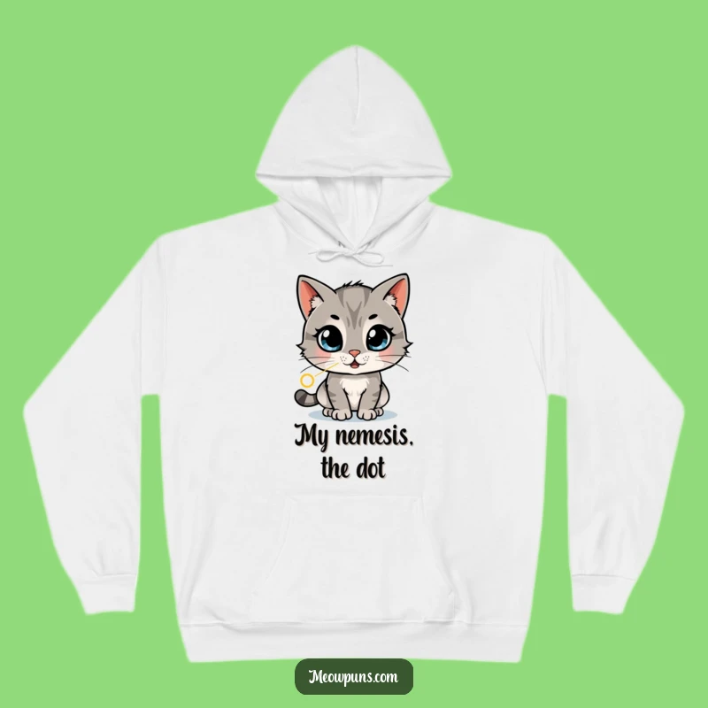 Funny Cat Laser Pattern Hoodie: Cozy Comfort with Hilarious Chase Action