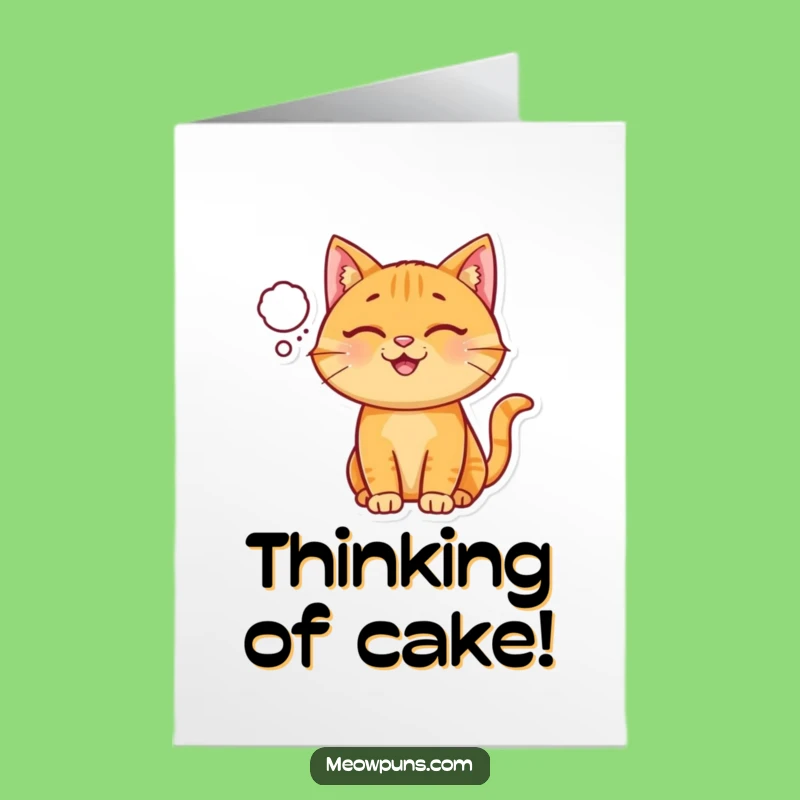 Free Printable Bday Card: Ginger Cat Thoughts, Joyful Downloadable Gift