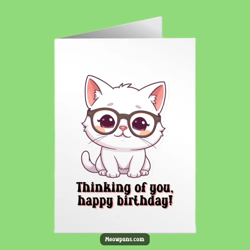 Free Printable Funny Birthday Card: Wise Cat, Thoughtful Downloadable Gift