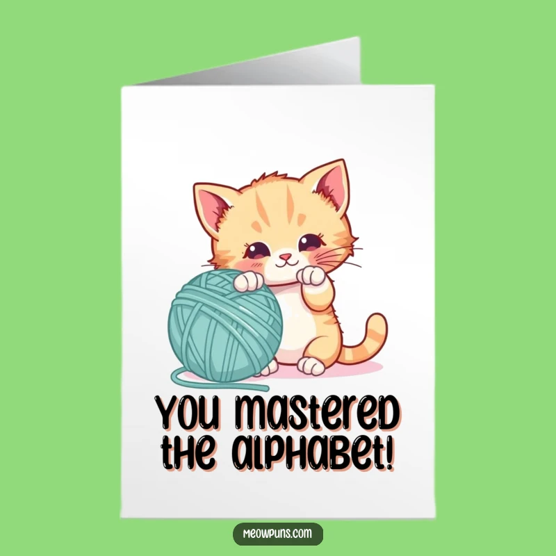 Free Printable Congrats Card: Hilarious Kitten Yarn Play, Ideal DIY Downloadable Gift