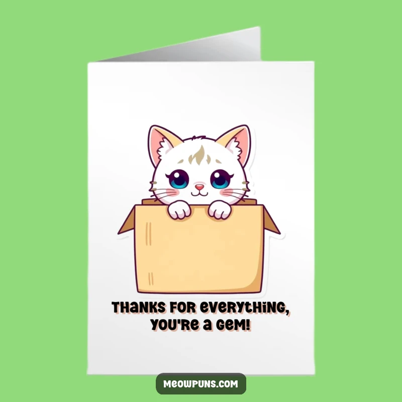 Free Printable Curious Cat Funny Thank You Card - Sweet Downloadable Gift