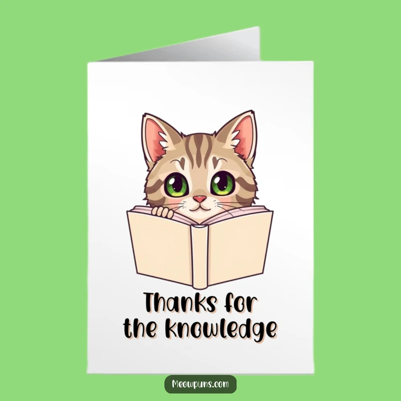 Free Printable Thank You Card: Curious Tabby Cat, Insightful Downloadable Gift