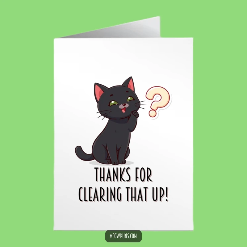Free Printable Thank You Card: Inquiring Cat, Thoughtful Downloadable Gift