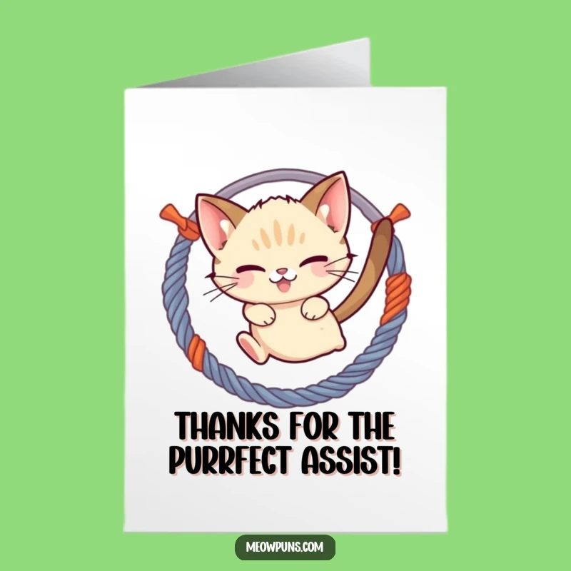 Free Printable Thank You Card: Playful Siamese Cat, Thoughtful Downloadable Gift