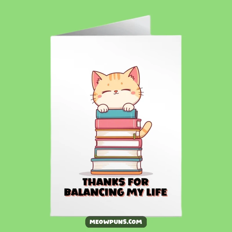 Free Printable Thank You Card: Cat's Gratitude Stack - Funny Downloadable
