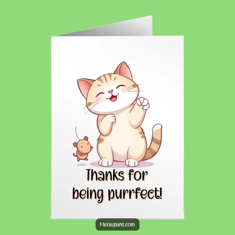 Free Printable Thank You Card: Funny Cat String Thanks, Downloadable & Print at Home
