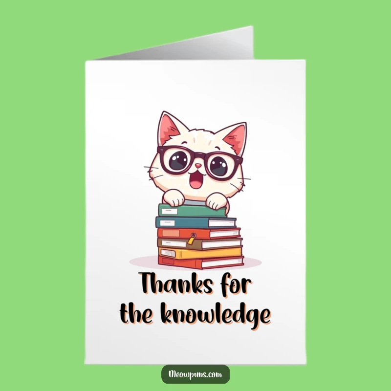 Free Printable Thank You Card: Amusing Cat Book Chaos, Unique DIY Downloadable Gift
