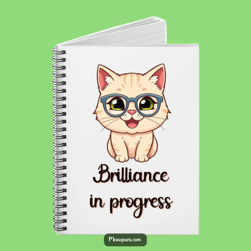 Funny Happy Cat Spectacles Notebook - Hilarious Journal for Your Smart Ideas