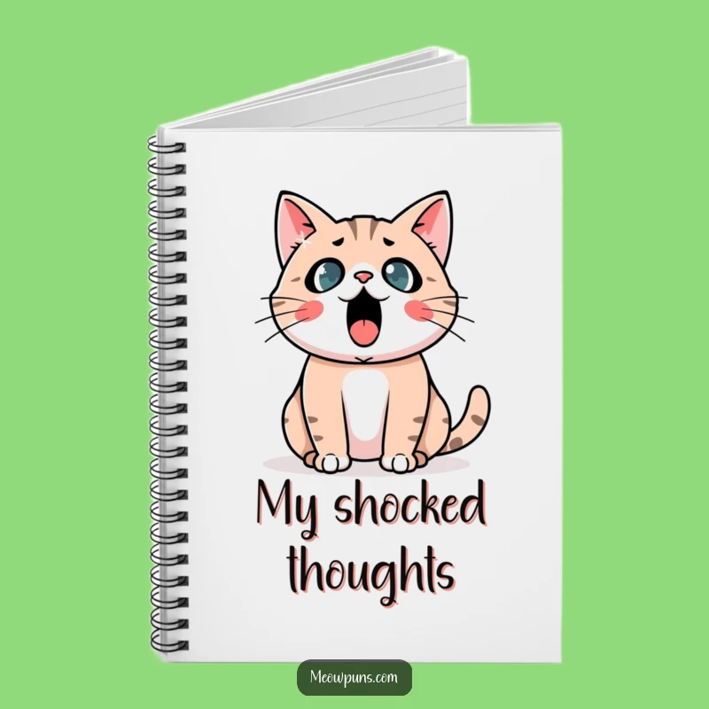 Funny Astonished Cat Notebook: Jot Down Surprises with This Shocked Feline!