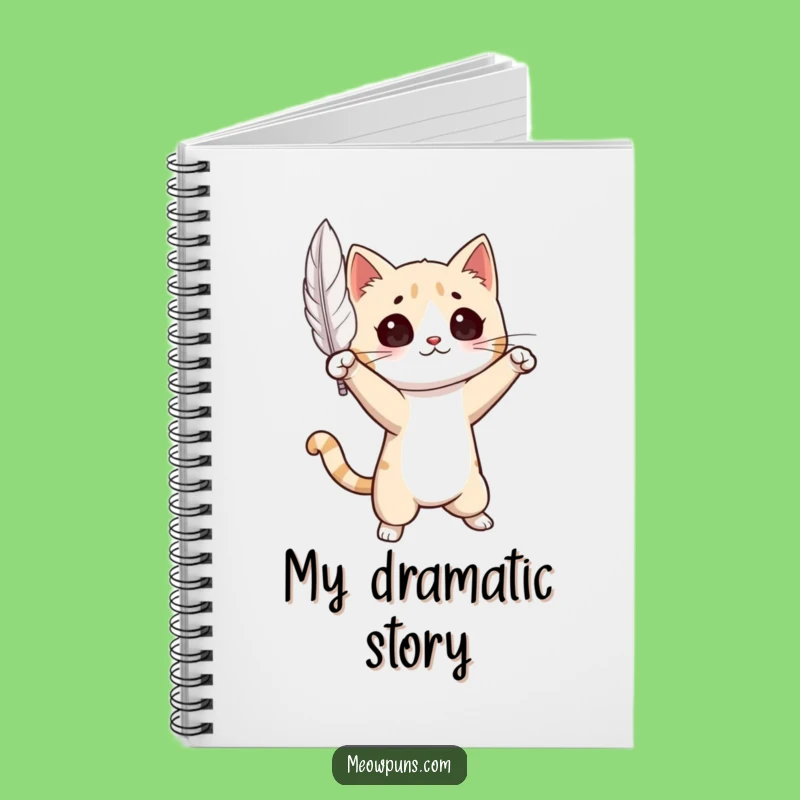 Funny Cat Feather Drama Notebook: Capture Your Creative Ideas!