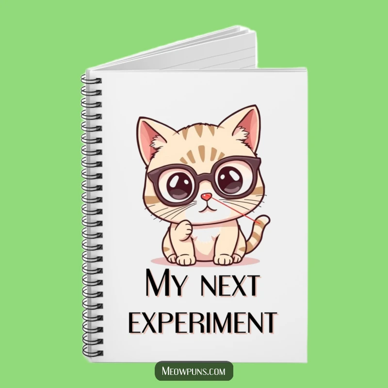 Funny Cat Spectacles Laser Pointer Notebook - Jot Down Ideas Hilariously!