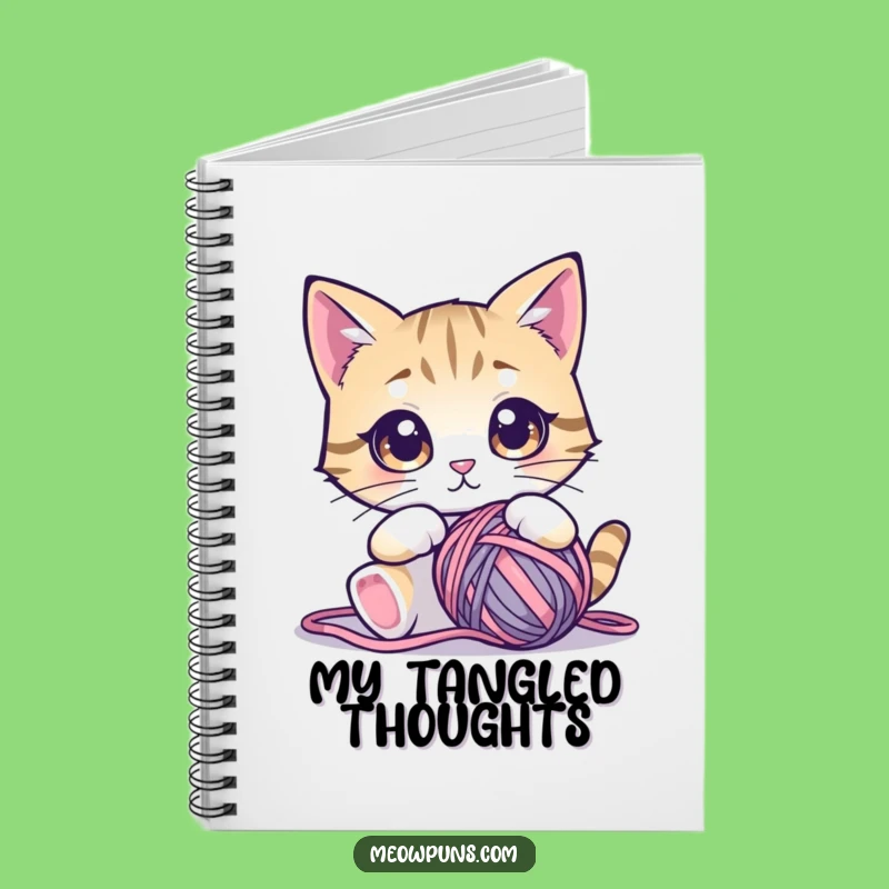 Funny Cat Yarn Ball Notebook - Jot Down Inspired Ideas!