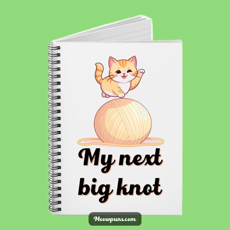 Funny Cat Yarn Leap Notebook: Capture Your Playful Thoughts