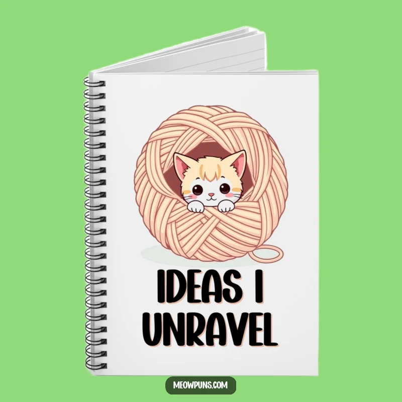 Funny Cat Yarn Notebook - Ideas, Notes & Hilarious Pet Journal