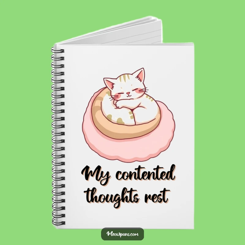 Funny Cozy Cat Letter Notebook: Jot Down Thoughts with Content Feline Comfort