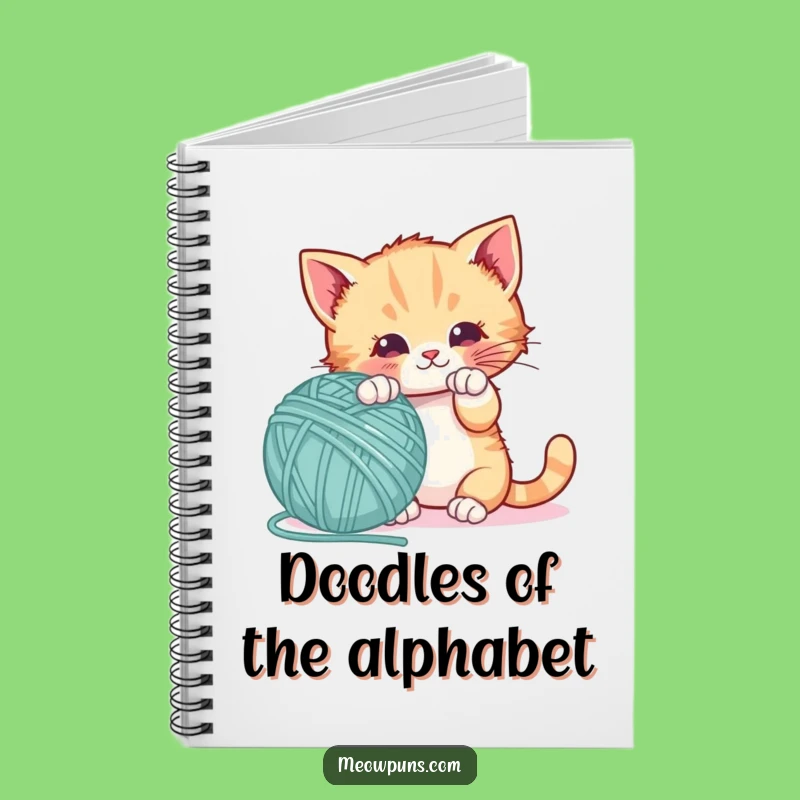 Funny Kitten Letter Yarn Notebook: Jot Down Playful Ideas