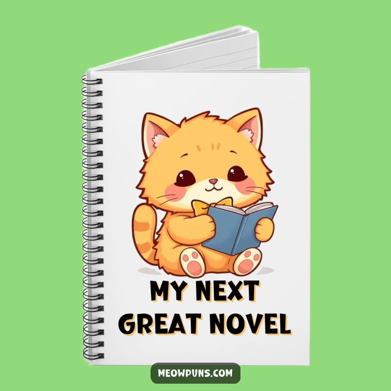 Funny Cat Journal: Orange Cat Reading Diary, Lined Notebook, Creative Gift Idea