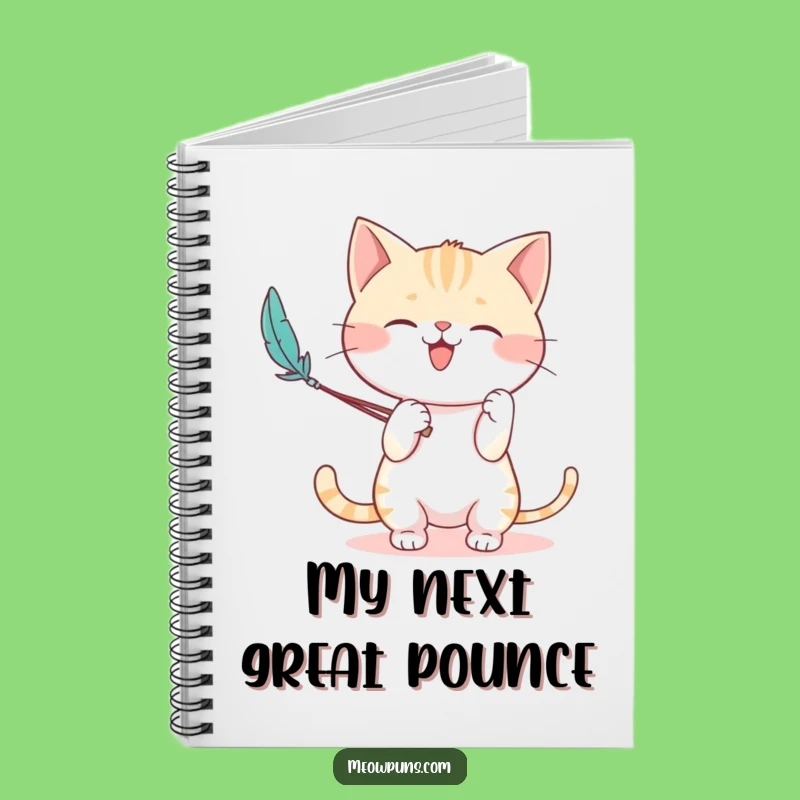 Funny Cat Feather Wand Notebook: Jot Down Playful Ideas
